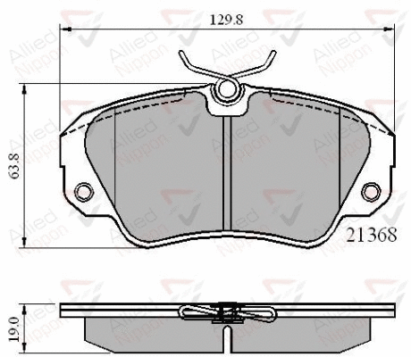 Brake Pad Set, disc brake (ADB0493)