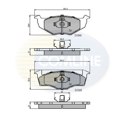 Brake Pad Set, disc brake (CBP0707)