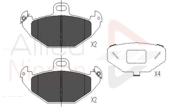 Brake Pad Set, disc brake (ADB01020)