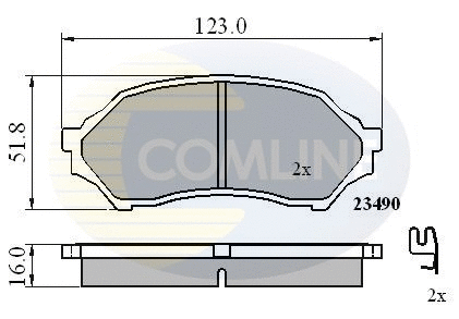Brake Pad Set, disc brake (CBP3817)