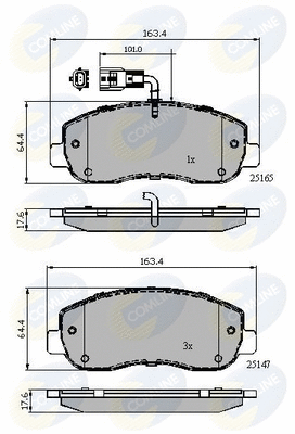 Brake Pad Set, disc brake (CBP12106)