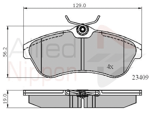 Brake Pad Set, disc brake (ADB01146)
