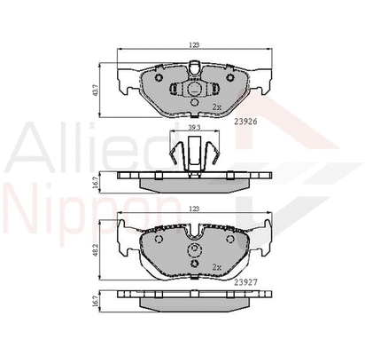 Brake Pad Set, disc brake (ADB01708)