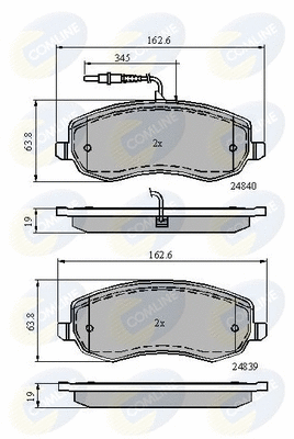 Brake Pad Set, disc brake (CBP11678)