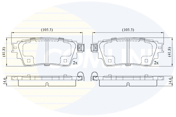 Brake Pad Set, disc brake (CBP02487)