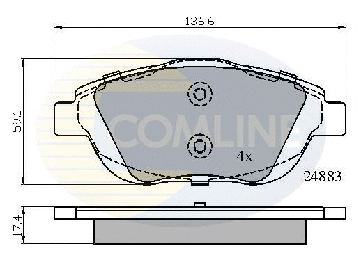 Brake Pad Set, disc brake (CBP02027)