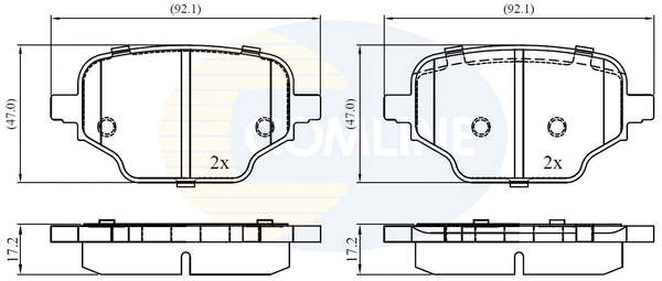 Brake Pad Set, disc brake (CBP02453)