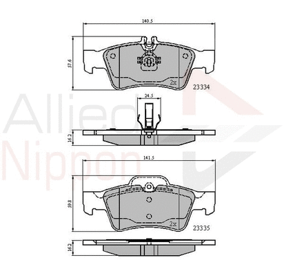 Brake Pad Set, disc brake (ADB01118)