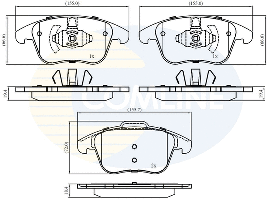 Brake Pad Set, disc brake (CBP02441)