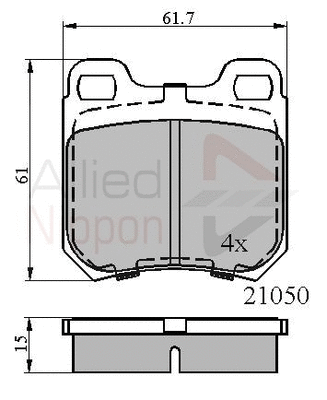 Brake Pad Set, disc brake (ADB0741)