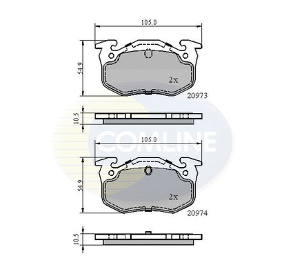Brake Pad Set, disc brake (CBP0522)