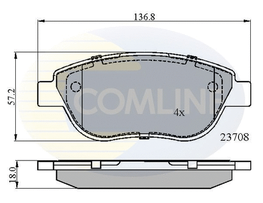 Brake Pad Set, disc brake (CBP01783)