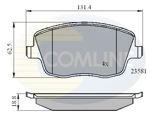 Brake Pad Set, disc brake (CBP01147)