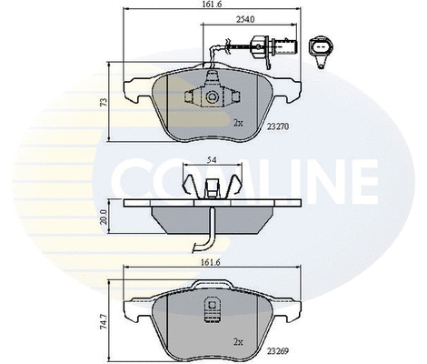 Brake Pad Set, disc brake (CBP11136)
