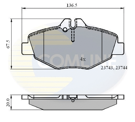 Brake Pad Set, disc brake (CBP01209)