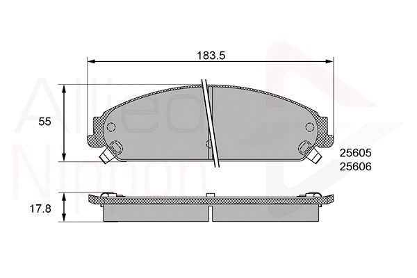 Brake Pad Set, disc brake (ADB36086)