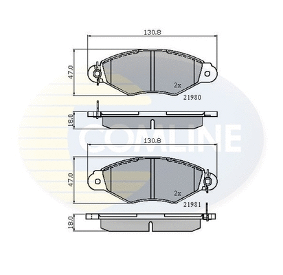 Brake Pad Set, disc brake (CBP0485)