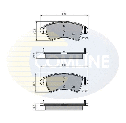 Brake Pad Set, disc brake (CBP01260)
