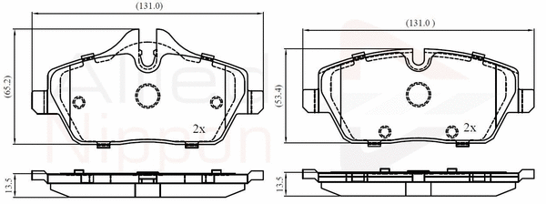 Brake Pad Set, disc brake (ADB02444)
