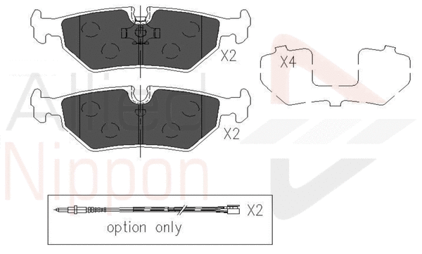 Brake Pad Set, disc brake (ADB01527)
