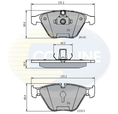 Brake Pad Set, disc brake (CBP02100)
