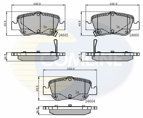 Brake Pad Set, disc brake (CBP31572)