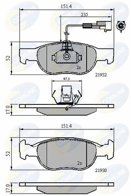 Brake Pad Set, disc brake (CBP11171)