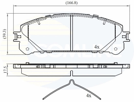 Brake Pad Set, disc brake (CBP02267)