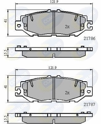 Brake Pad Set, disc brake (CBP0788)