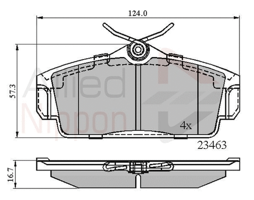 Brake Pad Set, disc brake (ADB0740)