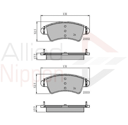 Brake Pad Set, disc brake (ADB01260)