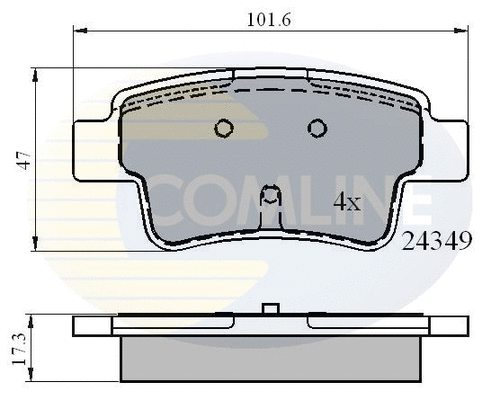 Brake Pad Set, disc brake (CBP01528)