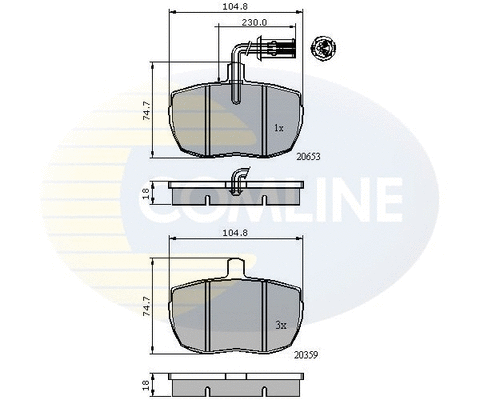 Brake Pad Set, disc brake (CBP1413)