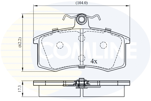 Brake Pad Set, disc brake (CBP0173)