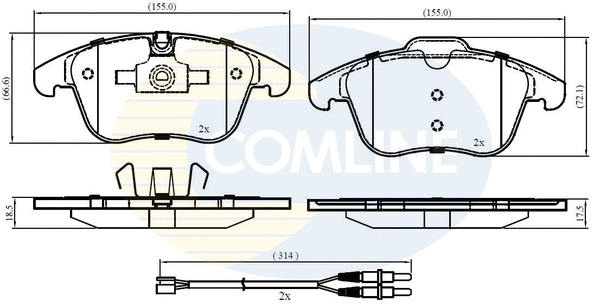 Brake Pad Set, disc brake (CBP22002)