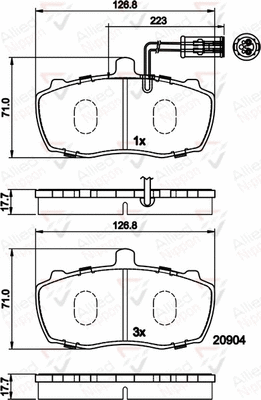 Brake Pad Set, disc brake (ADB11066)