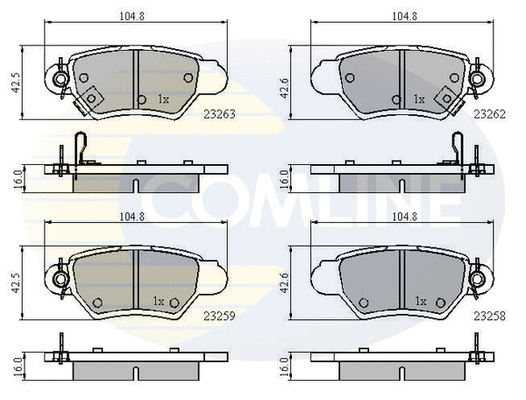 Brake Pad Set, disc brake (CBP3750)