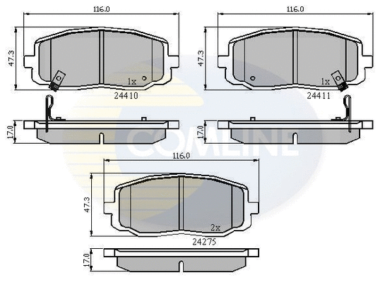 Brake Pad Set, disc brake (CBP31319)