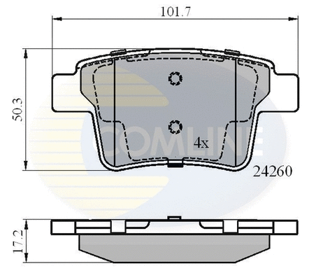 Brake Pad Set, disc brake (CBP01557)
