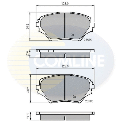 Brake Pad Set, disc brake (CBP0944)