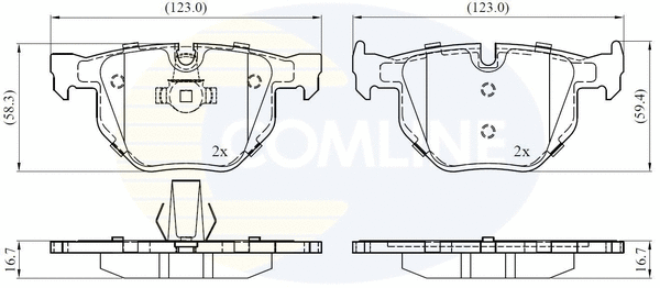 Brake Pad Set, disc brake (CBP06001)