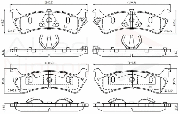 Brake Pad Set, disc brake (ADB31015)
