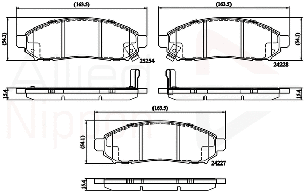 Brake Pad Set, disc brake (ADB32336)