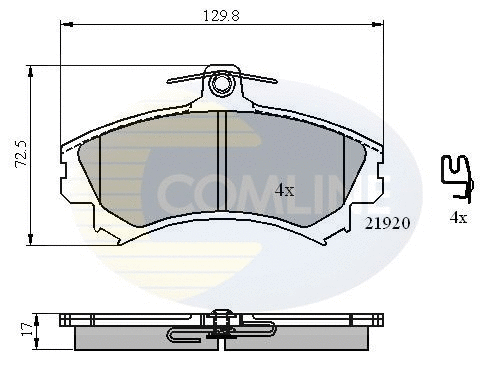Brake Pad Set, disc brake (CBP31304)