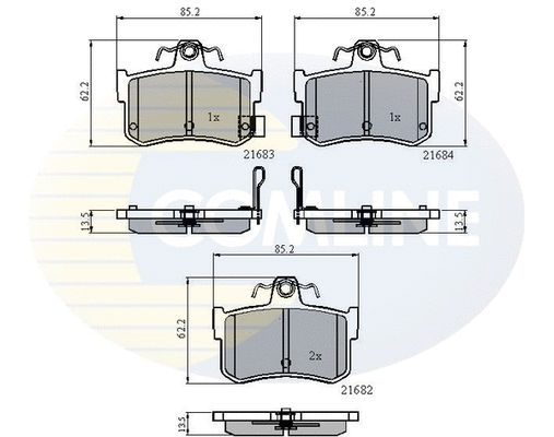 Brake Pad Set, disc brake (CBP3811)
