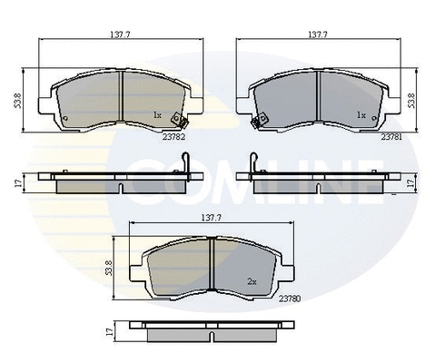 Brake Pad Set, disc brake (CBP3757)