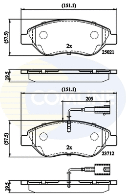 Brake Pad Set, disc brake (CBP12213)