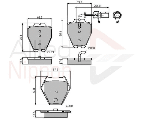 Brake Pad Set, disc brake (ADB11771)