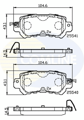 Brake Pad Set, disc brake (CBP32241)