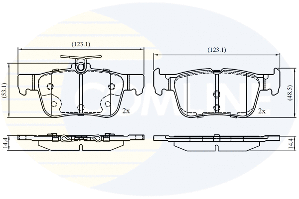 Brake Pad Set, disc brake (CBP02742)